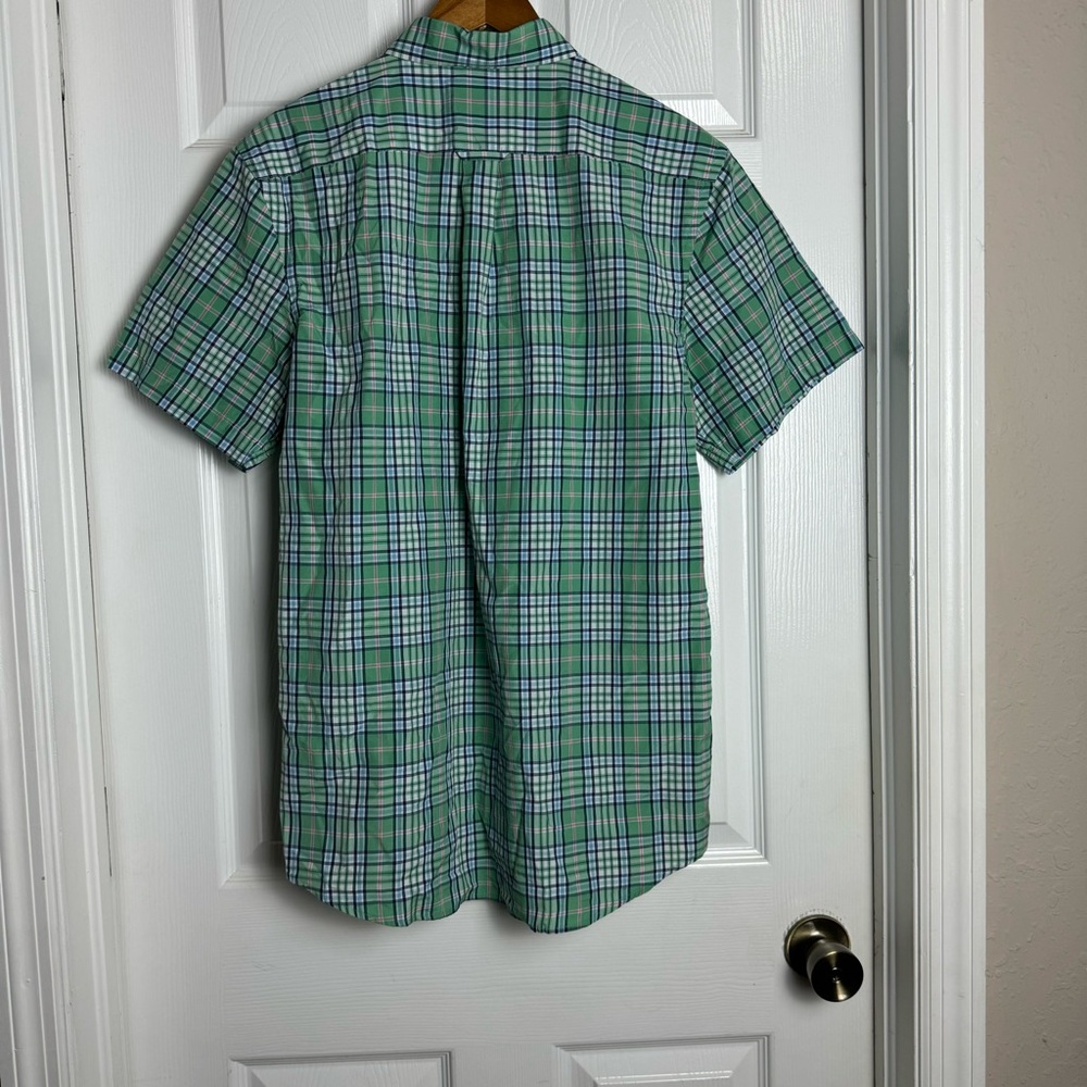 IZOD Mens Plaid Short Sleeve Button Down Shirt - Picture 3 of 4